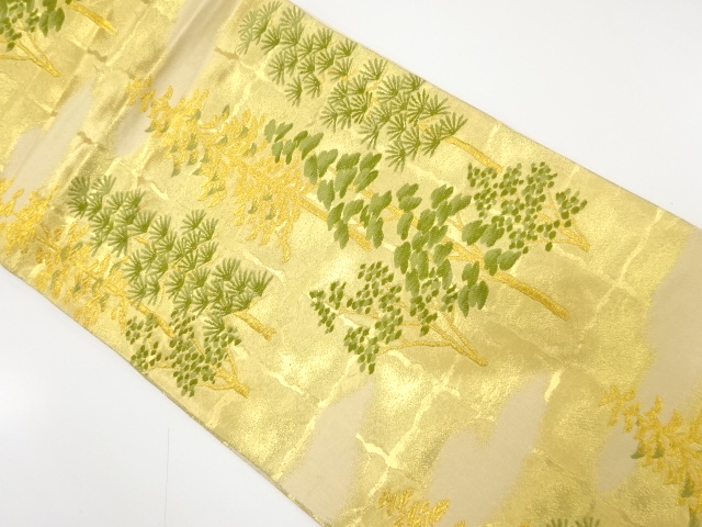 JAPANESE KIMONO / ANTIQUE FUKURO OBI / SILK / WOVEN MIST